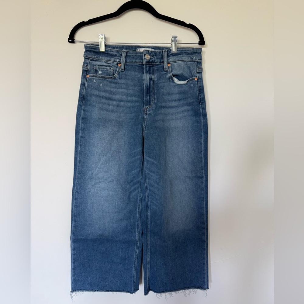 PAIGE Anessa Wide-Leg Jeans in Medium Blue Wash | Sz 29